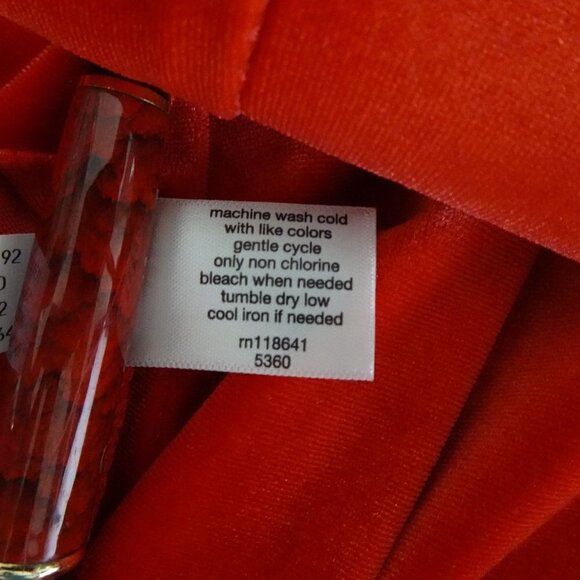 Lane Bryant Velour Pants Women's Plus Size 22 Red Flared Pull On Elastic Waist - Picture 9 of 9